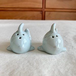 Kissing Fish Ceramic Salt & Pepper Shakers 2 PAIRS